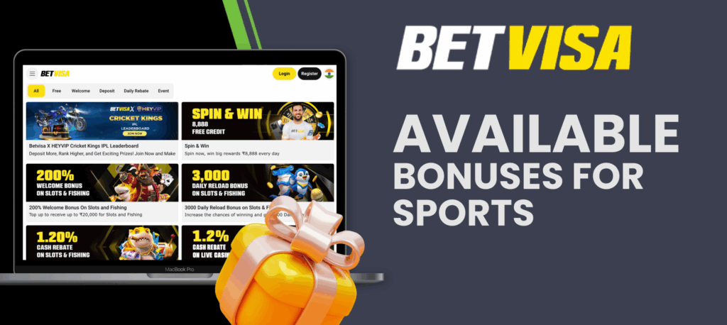 Available sports betting promo benefits Betvisa