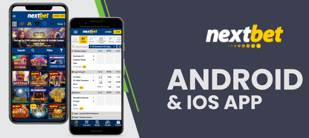 Using the Nextbet mobile app
