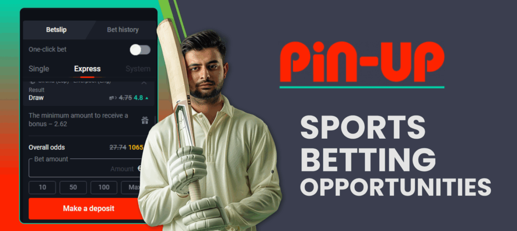 Sports betting on the Pin-Up website in India