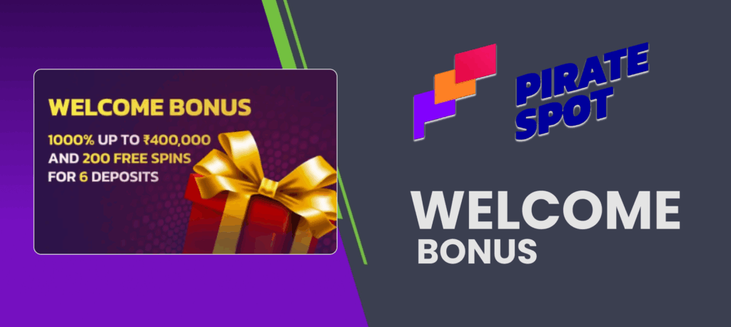 Great Welcome Bonus from Pirate spot for Indian Players
